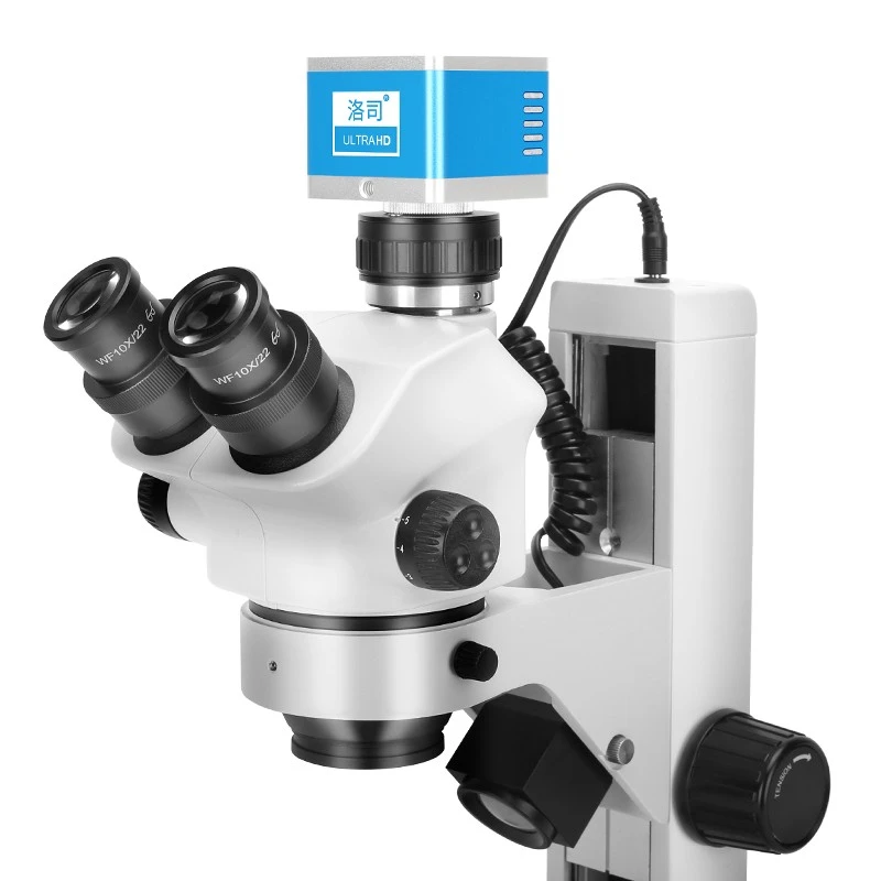 Gemological Stereo Microscope 10X-40X Trinocular Zoom With Top And Bottom LED Lights For Diamond Gemstone Inspection best