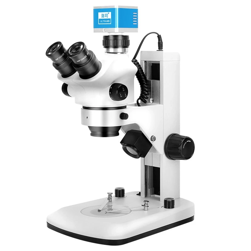 Gemological Stereo Microscope 10X-40X Trinocular Zoom With Top And Bottom LED Lights For Diamond Gemstone Inspection suppliers