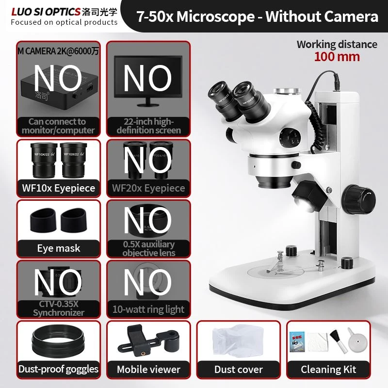 Gemological Stereo Microscope 10X-40X Trinocular Zoom With Top And Bottom LED Lights For Diamond Gemstone Inspection