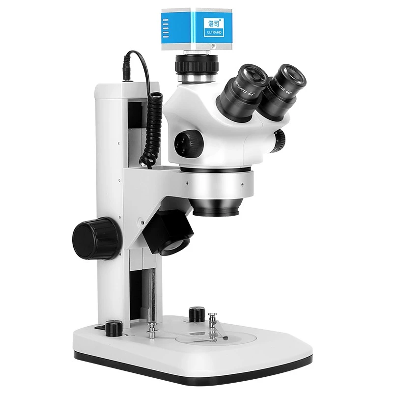 Gemological Stereo Microscope 10X-40X Trinocular Zoom With Top And Bottom LED Lights For Diamond Gemstone Inspection high quality
