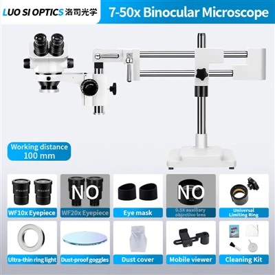 Coin Collecting Binocular Stereo Microscope 7X-50X Zoom For Stamp Appraisal And Fine Electronics Work