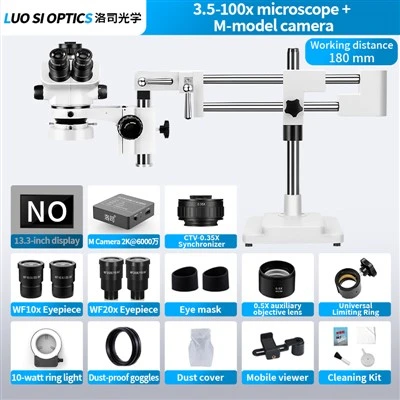 Watchmaker Digital Trinocular Stereo Microscope 3.5X-100X With M Camera Kit For Circuit Board Assembly
