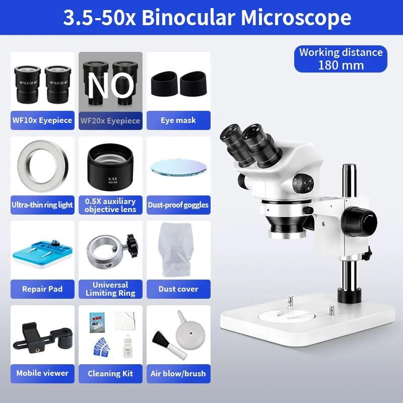 Stereo Microscope 3.5X-50X Binocular Zoom Microscope For Laboratory Dissecting Quality Inspection