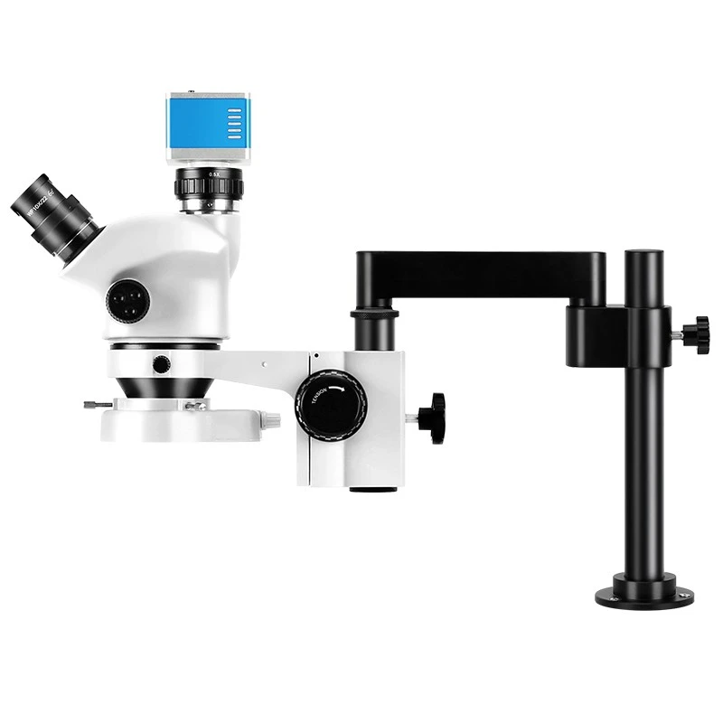 Trinocular Stereo Zoom Microscope 3.5X-100X No Camera 360 Degree Swivel Arm 10W Ring Light 180mm Working Distance price